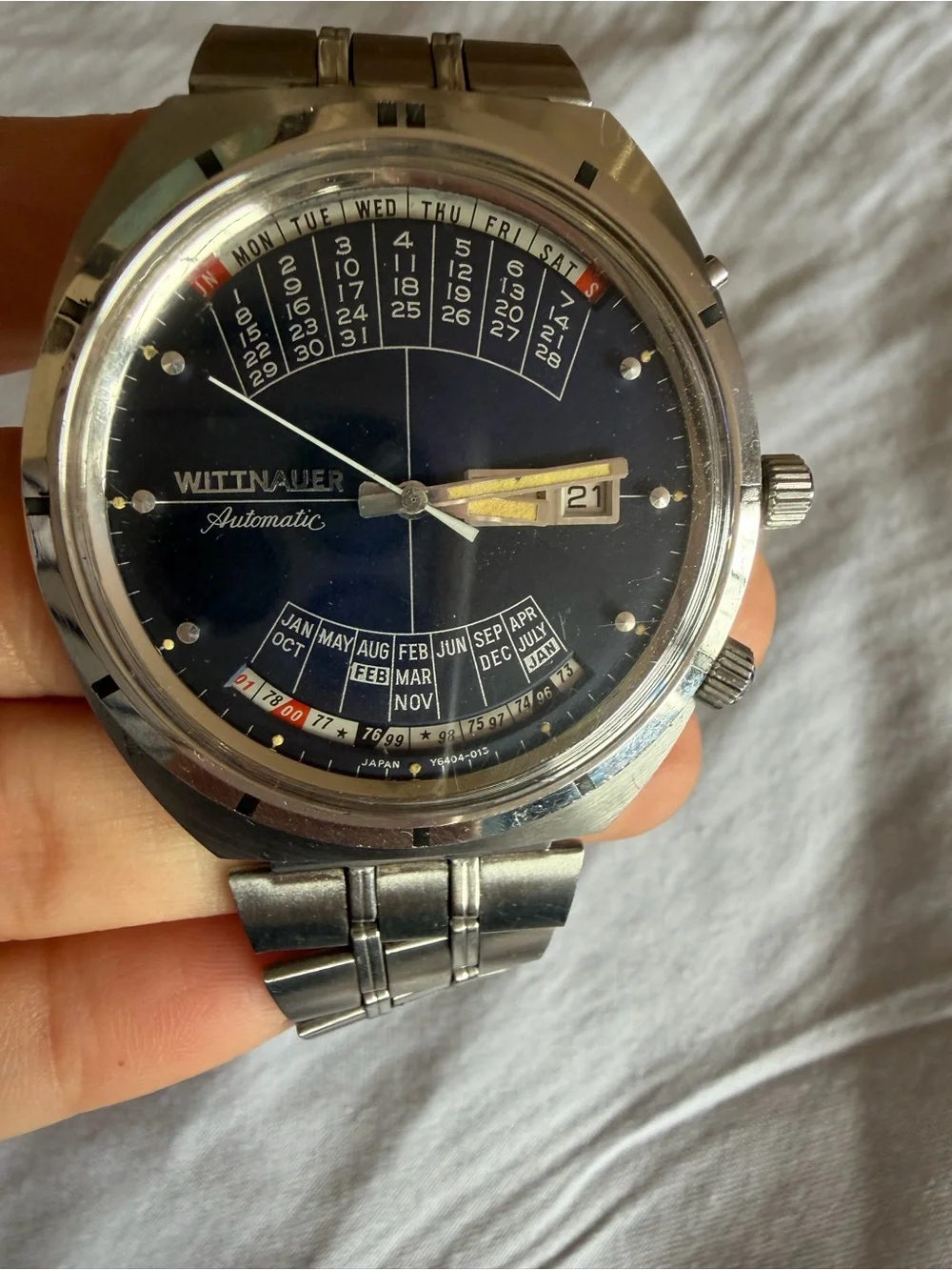 Vintage Wittnauer 2000 Time Machine Automatic Perpetual Calendar 42mm